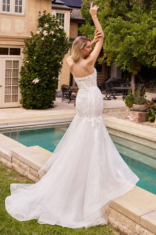 Strapless Mermaid Wedding Dress & Removable Sleeves-1