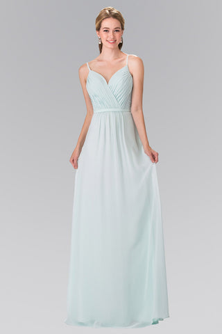 Sweetheart Spaghetti Strap Long Chiffon Dress-2