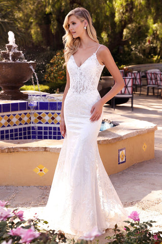 Fitted Lace Mermaid Bridal Gown-0