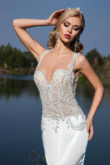 Ricca Sposa Bateau Neckline Trumpet/Mermaid Wedding Dress
